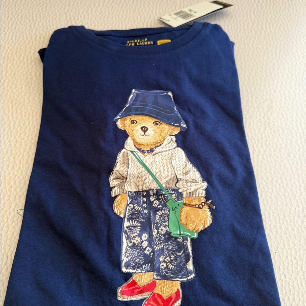 Brand new short sleeves Ralph Lauren Bear dress for girls age